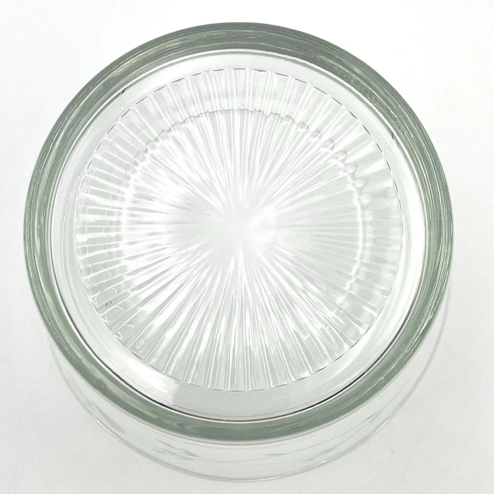 Vintage 1960s Princess House Heritage Floral‎ Clear Glass Bowl Ice Bucket 7